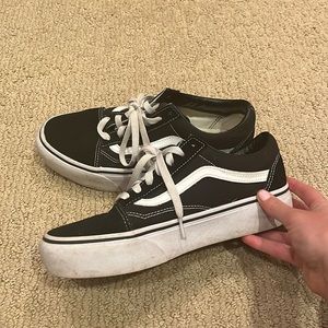 Black & White platform vans